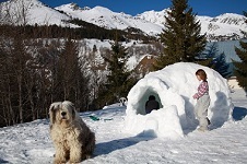 un igloo