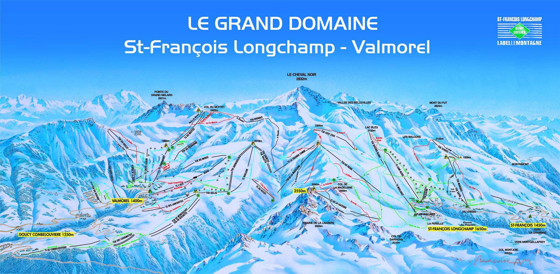 Le plan des pistes